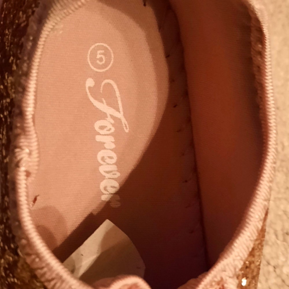 Forever Link Gold Glitter Sneakers - Picture 5 of 12